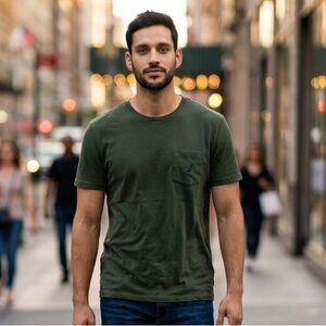 Nautica Men's Forest Green Short Sleeve Tee
